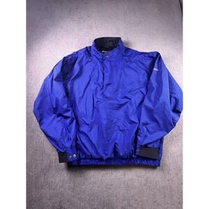 Dryjoys Footjoy 1/2 Zip Pullover Men's XL Blue All over Blk Check Golf Outdoor